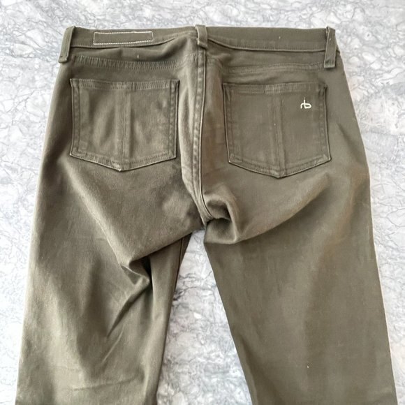 Rag & Bone Legging Skinny Jeans Army Green Size 27 - Picture 4 of 6